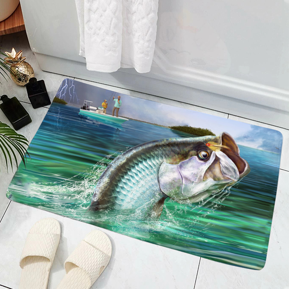 Коврик с рыбным узором, хит пр – обзор и цена Commercial Print Model